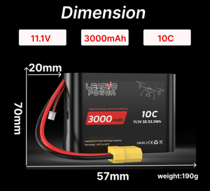 3000mAh 11.1V 14.8V 22.2V 3S 4S 6S 3s锂离子电池组4200mAh 6000mAh无人机FPV电池RC赛车 - Product Image 4