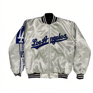 บริการ OEM เสื้อแจ็คเก็ตเบสบอลแบบวาร์ซิตี้สำหรับผู้ชาย ตัดเย็บตามสั่ง ผ้าซาติน พิมพ์ลายแบบซับลิเมชั่น ปักลาย ตัดเย็บทรงเข้ารูป กันน้ำ เป็นมิตรกับสิ่งแวดล้อม สำหรับฤดูหนาว พร้อมลายตัวอักษร - Product Image 1