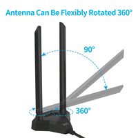 Antena WiFi de doble banda para interiores 8dBi 2,4 GHz 5GHz 5,8 GHz Base magnética RP-Para cámara de seguridad WiFi TP-Link