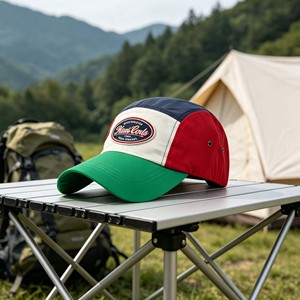 Quick-dry Color-blocked Baseball Cap Outdoor Sun <b>Hat</b> With Breathable Mesh And Adjustable Drawstring - Product Image 1