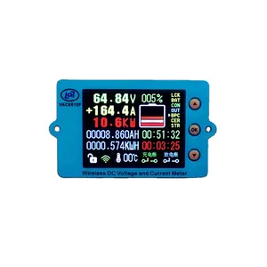 VAC8610F 500V 300A ampermetre sıcaklık kapasitesi Coulometer kablosuz DC voltmetre 2.4 "renkli ekran