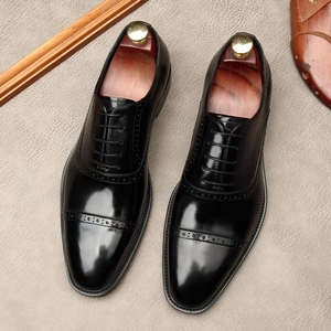 Zapatos de Cuero Genuino Hechos a Mano de Primera Calidad para Hombre - Calzado Formal Estilo Oxford Tallado - Product Image 4
