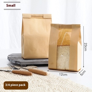 Sacchetti di pane per finestre trasparenti all'ingrosso con carta Kraft arrotolati di Stock di bordo sacchetti di pane tostato per l'imballaggio alimentare per l'articolo caldo di <span class=keywords><strong>Amazon</strong></span> - Product Image 5