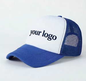Gorras de béisbol personalizadas con estampado integral estilo western para adultos, gorras publicitarias con visera curva de malla, gorras trucker con visera curva tipo A-frame. - Product Image 5
