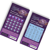 Tarjetas de Rascar de Cartón Serigrafiadas de Alta Seguridad, Boletos de Lotería Personalizados con Holograma de Datos Variables
