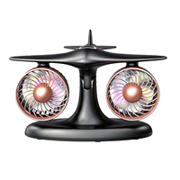 Ventilateur de table créatif en forme d'avion AntarcChill, double tête, 5 pales, turbine, rechargeable USB Type C, pour bureau, chambre, camping