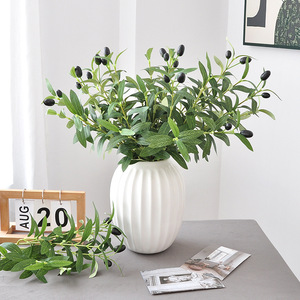 Branches de fruits artificielles Yoshinobu, baies en mousse, plantes vertes, grandes branches d'arbre décoratives sur pied - Product Image 3