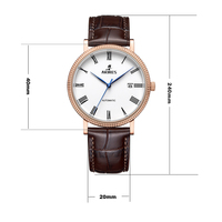 Montres automatiques personnalisées, design MIYOTA 9015, mouvement à remontage automatique, chiffres romains, montre mécanique pour hommes