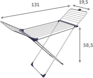 ราวตากผ้าแบบพับได้ 16 เมตร แบบตั้งพื้น สำหรับใช้ในห้องน้ำ - Product Image 4