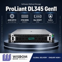 Servidor en Rack HPE ProLiant DL345 Gen11 AMD EPYC de 160 Núcleos, 3 TB DDR5 6400 MT, 36x EDSFF NVMe PCIe Gen5, Almacenamiento Definido por Software, 2U
