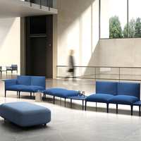 Ensemble de canapés de bureau modulaires modernes et simples en tissu profilé créatif pour le bureau à domicile et les salles d'attente d'hôtel