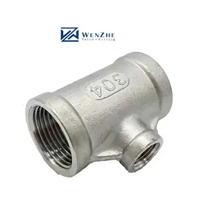 SS304 316 316L Stainless steel fittings connector joint NPT BSPT Reducer Tee Cross Conical Union M/F