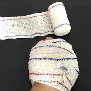 <b>Elastic</b> <b>Bandage</b> 7.5cm X 4.5m Red Blue Trim Non Sterile Wound Dressing First Aid Training <b>Bandage</b> - Product Image 3