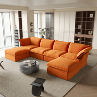 ATUNUS-Ensemble de canapés 4 places amovibles et lavables, meubles modulables pour le salon, en tissu de velours