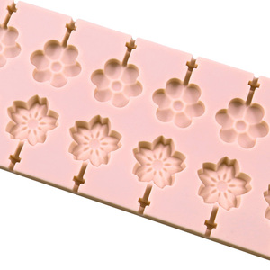 Moule à sucettes en silicone 903, 12 cavités, <span class=keywords><strong>2</strong></span> formes de fleurs, pour sucettes, bonbons durs et chocolats, qualité alimentaire - Product Image 5