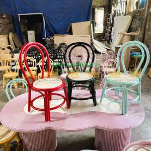 Silla de ratán ecológica hecha a mano moderna y duradera para niños, asientos elegantes para jugar, dormitorio, sala de estar al aire libre, cocina - Product Image 4