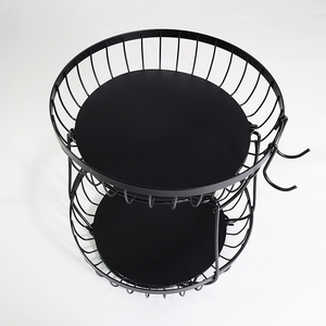 Support de <span class=keywords><strong>cuisine</strong></span> à assemblage sans outil en acier, organisateur de corbeille à fruits à 2 niveaux avec revêtement antirouille - Product Image 5