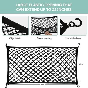 Stroller Mesh Bag Black Elastic Storage <b>Net</b> For Baby Stroller Multipurpose Hanging Organizing Accessory - Product Image 5
