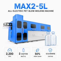 Mesin Cetak Tiup Botol Besar 5L Elektrik 2200Bph 2 Cavity Pet Stretch Blower Produksi Minyak Goreng Air Mineral Bersertifikasi CE