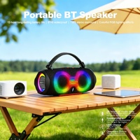 Mini enceinte Bluetooth RGB Glow 5.4 TWS, son stéréo sans fil, radio FM portable, petite enceinte, veilleuse, décoration d'intérieur, cadeau, fête en plein air