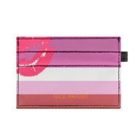Lipstick Lesbian Rainbow Super Slim Doppelseitig bedruckter Kartenhalter Tragbarer Kreditkartenhalter aus PU-Leder für Männer und Frauen