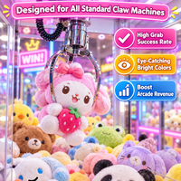 Peluches en vrac pour machine à griffes, mini animaux en peluche, mélange d'animaux non rembourrés, poupées de dessins animés et d'anime pour prix de jeux d'arcade