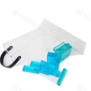 ชุดเกมเด็กสีน้ำเงินแบบกำหนดเอง ผลิตจากโรงงาน บล็อกอะคริลิกแบบเรียงซ้อนสำหรับชั้นวางโชว์ - Product Image 2