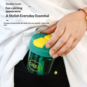 Eco-vriendelijke kinder drinkfles met rietje, mini Ton-Ton beker, grote plastic beker, modern, zomerklaar, unisex, <span class=keywords><strong>baby</strong></span>'s, basisschool - Product Image 1
