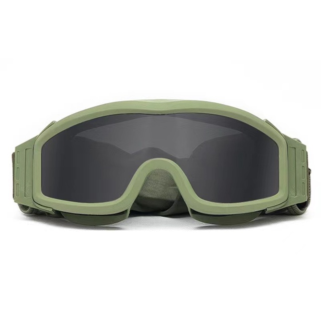 UV400 Explosion-Proof Tactical Sunglasses with 3 Lenses PC Sports Goggles for Cycling and Outdoor Activities