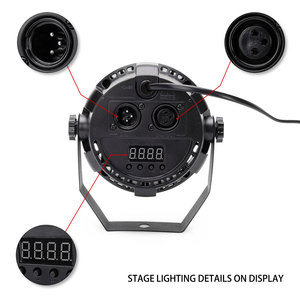 Lumière UV PAR COB LED pour effets de scène DJ, lumière <span class=keywords><strong>noire</strong></span> avec télécommande 7 canaux DMX activée par le son pour discothèque, karaoké, fête, mariage - Product Image 4