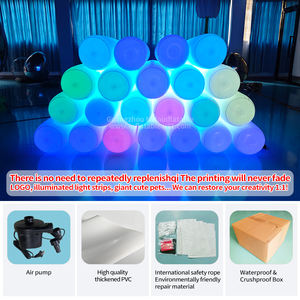 도매 거대한 <span class=keywords><strong>PVC</strong></span> 풍선 공, 파티 클럽 장식, 조명 풍선 기둥, 1.5m 풍선 광고 - Product Image 3