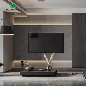 TUZHI <span class=keywords><strong>CASA</strong></span> nascosto soggiorno mobili led tv stand in legno tv cabinet e tavolino set - Product Image 2