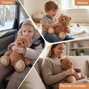 Peluche personnalisée douce pour bébé, figurine pingouin lestée, jouet en polyester lavé, anti-stress, pour dormir en avion - Product Image 3