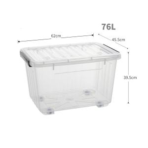 Conteneurs de rangement multifonctionnels en plastique écologiques en gros, boîte de rangement en plastique chinoise avec couvercle 76L - Product Image 1