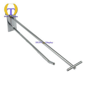 סופרמרקט פלסטיק חנות תצוגה מוצרים מוצרים פרונג יחיד צג וו כרום מתכת - Product Image 6