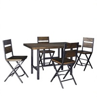 Offre Spéciale : Table en Bois et Fer Forgé Manish Art, Style Royal Moderne, Facile à Nettoyer, Durable et Écologique, Idéale pour École et Salon