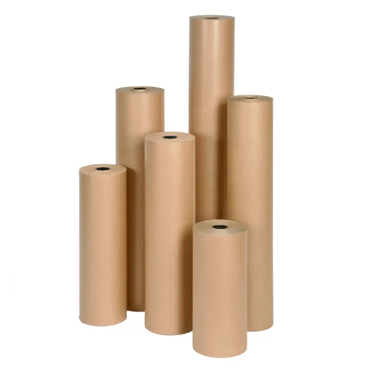 Kraft Auto Painting Masking Paper Roll Water Resistant Brown Paper Moisture Proof Virgin Wood Pulp Quality
