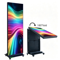 Afficheur LED mobile d'intérieur, écran d'affichage numérique couleur pour publicité, lecteur multimédia pour mariage, salle de réception, boîte de nuit, bar
