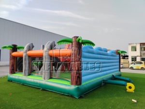 Castillo Inflable de PVC con Tobogán y Zona de Saltos, Temática Jurassic Park, Certificado CE, para <span class=keywords><strong>Alquiler</strong></span> en Eventos - Product Image 3