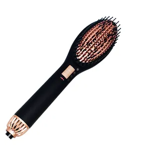 Professional Hair Straightener Heat Brush Ceramic Ionic Straightening Brush Hot Comb Ionic Hair Straightener Brush