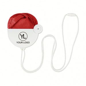 Custom Logo Promotional Folding Twist <b>Neck</b> <b>Fan</b> Collapsible Round Nylon Handheld <b>Fans</b> with Lanyard - Product Image 6