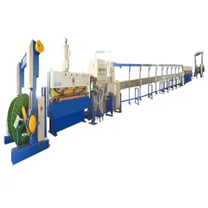 PVC insulation copper wire extruder machine / Lan Cable Drawing and insulating Tandem Production Line