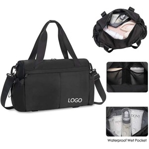 Custom Logo <strong>Gymbags</strong> Tote Bag Small Gym Bag for <strong>Women</strong> with Yoga Mat Holder and Wet Compartment - Product Image 1