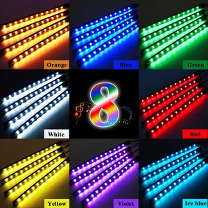 แอพแถบแสงโดยรอบรถยนต์หรือรีโมทคอนโทรลไฟบรรยากาศรถยนต์ RGB นําแถบแสงภายในรถเพลงไร้สาย - Product Image 4