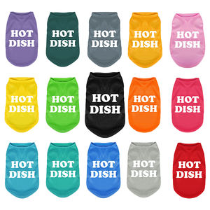 Patrón de impresión personalizado Ropa Para Mascotas Liso Colorido Algodón en blanco Gato Ropa para mascotas Camisetas para perros - Product Image 2