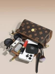 Borsa a Tracolla Retrò Europea e Americana 2024, Nuova Borsa Trendy di Alta Gamma per <span class=keywords><strong>Donna</strong></span>, Autunno Inverno, Stampa PU, Capacità 1-1.9L, Chiusura Magnetica - Product Image 5