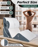 4Pcs Anti Reflux verstellbares Dreieck ortho pä dische Bett Keil Kissen Set Schaum Bett Keil Kissen zum Schlafen