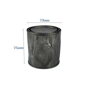 <span class=keywords><strong>Tarros</strong></span> vacíos irregulares del color negro del Vintage Latas vacías <span class=keywords><strong>de</strong></span> la <span class=keywords><strong>pintura</strong></span> <span class=keywords><strong>de</strong></span> 200ml para las velas - Product Image 1