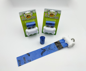 Vente en gros de 2 rouleaux de sacs à crottes écologiques Blue Doggy pour animaux de compagnie Epi plastique biodégradable élimination des déchets de chiens respectueux de l'environnement - Product Image 5