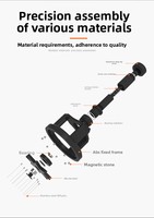 Aiguille de distribution de café rotative réglable en acier inoxydable, outil WDT, distributeur d'espresso avec poignée en plastique ABS anti-agglomération
